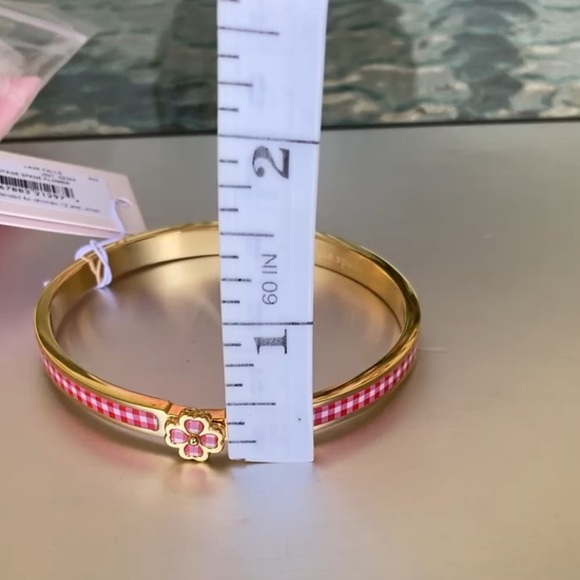 Kate Spade Heritage Spade Flower Metal Thin Hinged Bangle NWT - Picture 6 of 7